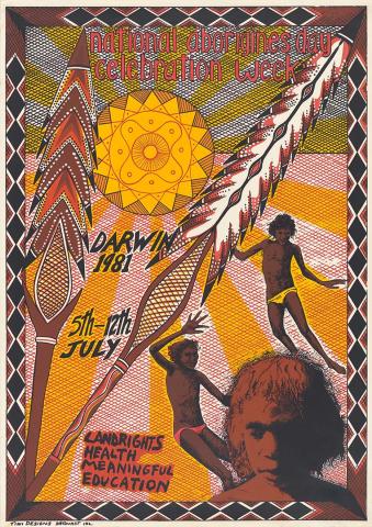 Artwork National Aborigines Day Celebration Week this artwork made of Screenprint