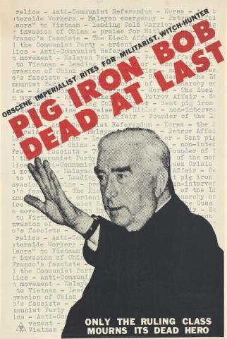 Artwork Pig iron Bob, dead at last this artwork made of Screenprint on paper, created in 1972-01-01