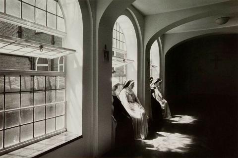 Artwork Untitled (The cloister of the monastery) (from 'In the presence of angels - photographs of the contemplative life' series) this artwork made of Gelatin silver photograph on paper, created in 1988-01-01