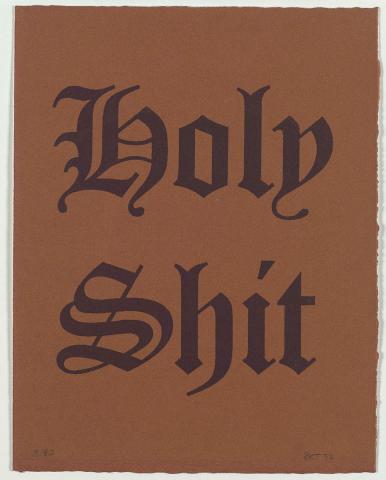 Artwork Holy shit (from 'The Sydney Morning volume III' series) this artwork made of Screenprint on paper, created in 1992-01-01