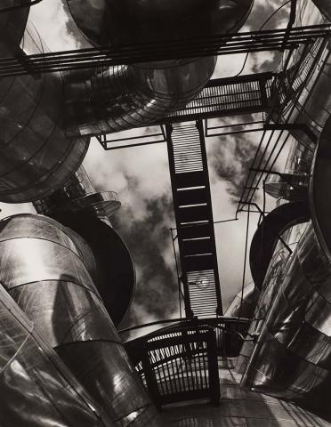 Artwork Sulphuric acid plant - E.Z. Industries, Risdon, Hobart this artwork made of Gelatin silver photograph on paper, created in 1959-01-01