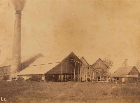 Artwork (Crands Sugar Refinery, Bundaberg) this artwork made of Albumen photograph on paper, created in 1880-01-01