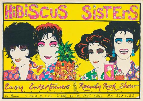 Artwork Hibiscus sisters this artwork made of Screenprint on paper, created in 1985-01-01