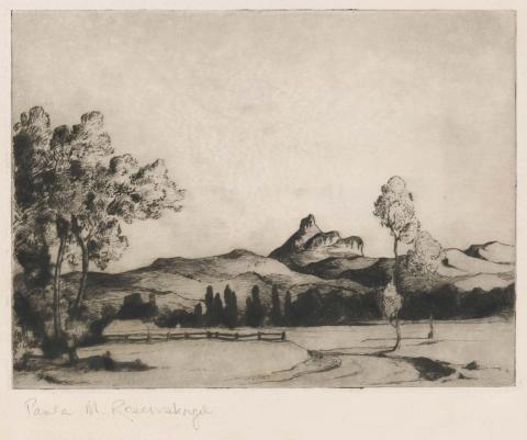 Artwork Landscape this artwork made of Drypoint on paper, created in 1938-01-01