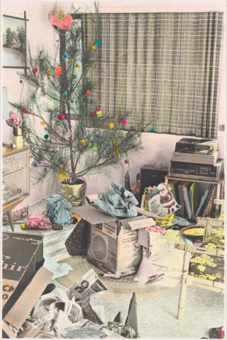 Artwork (Untitled 7) (from 'Christmas holiday with Bob's family, Queensland, 1978' series) this artwork made of Gelatin silver photograph, hand-coloured
