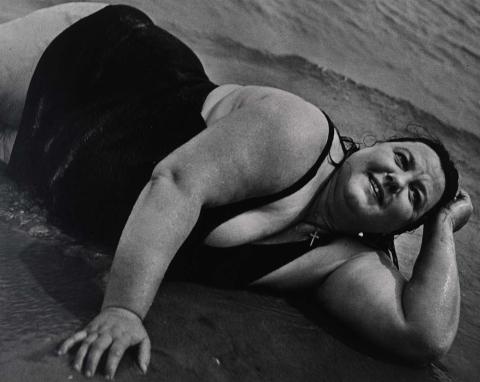 Artwork Coney Island bather, New York this artwork made of Gelatin silver photograph on paper, created in 1939-01-01