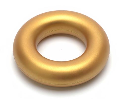 Artwork Doughnut bracelet (from 'Way past real' series) this artwork made of Aluminium and gold dust
