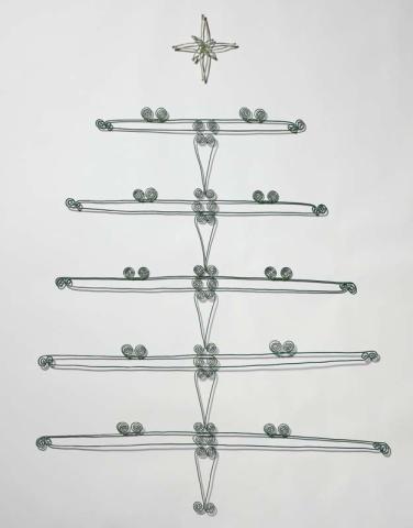 Artwork Te Marama: And the five-tiered candelabra was kissed when they knew the saint had held it this artwork made of Plastic-coated wire with pins