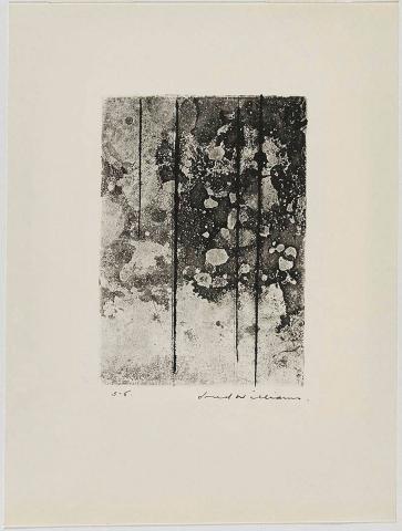 Artwork Landscape panel no. 3 this artwork made of Sugar aquatint, engraving, drypoint on Kent paper, created in 1962-01-01