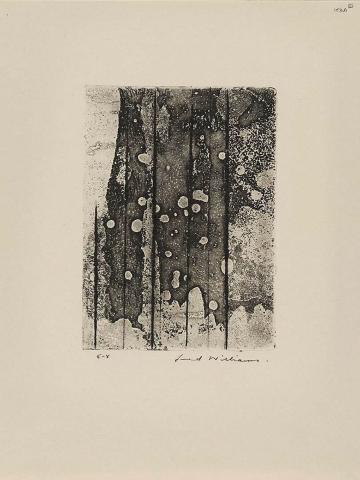Artwork Landscape panel no. 1 this artwork made of Sugar aquatint, engraving, drypoint on Kent paper, created in 1962-01-01