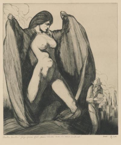Artwork Mother Earth: gaze your fill, poor child and be done with it this artwork made of Drypoint on paper, created in 1926-01-01