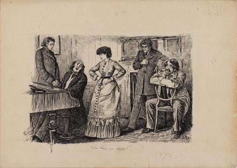Artwork "Like this, you know!" this artwork made of Pen and ink on thick rough wove paper, created in 1872-01-01