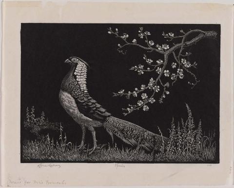 Artwork Spring this artwork made of Wood engraving on paper, created in 1936-01-01