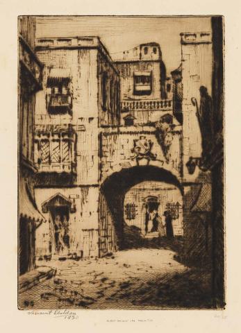Artwork A by-way in Malta this artwork made of Etching and drypoint on cream wove paper, created in 1930-01-01