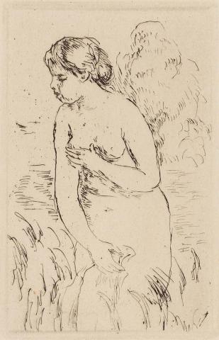 Artwork Baigneuse debout a mi jambes (Standing bather, three quarter view) this artwork made of Etching