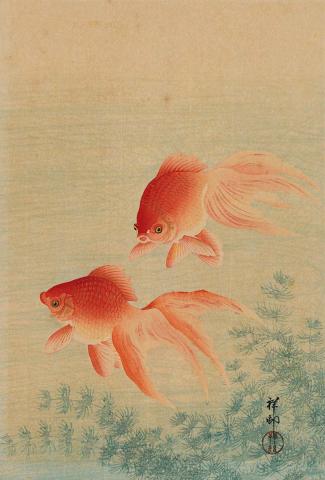 Artwork Goldfish this artwork made of Woodblock print on paper, created in 1926-01-01