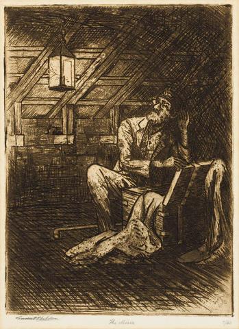 Artwork The miser this artwork made of Soft-ground etching on cream wove paper, created in 1927-01-01