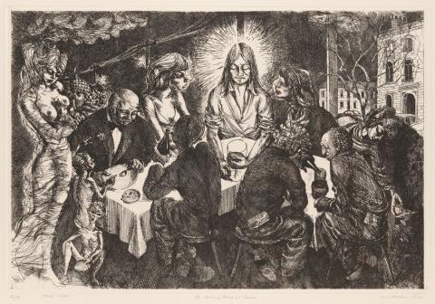Artwork The Wedding Feast at Cana this artwork made of Etching with burnishing on thick wove paper, created in 1975-01-01