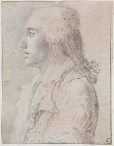 Artwork Portrait of a gentleman this artwork made of Graphite and black chalk on laid paper, created in 1770-01-01
