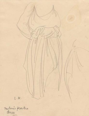Artwork Pavlova's practice dress this artwork made of Pencil on wove paper, created in 1919-01-01