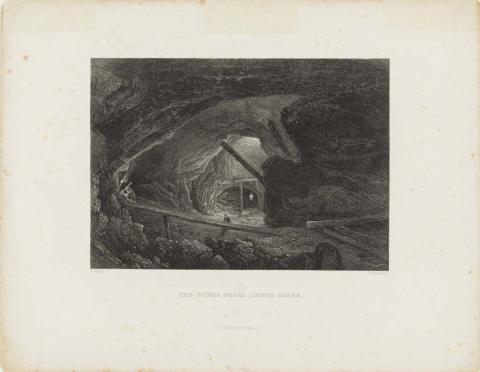 Artwork The Burra Burra Copper Mines (no. 90 from 'Australia' series) this artwork made of Etching and engraving