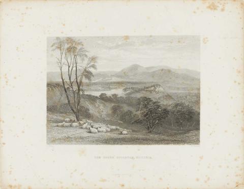 Artwork The Upper Goulburn, Victoria (no. 30 from 'Australia' series) this artwork made of Etching and engraving on thick wove paper, created in 1870-01-01
