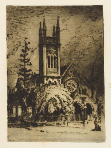 Artwork Old St Andrew's this artwork made of Drypoint on cream handmade wove paper, created in 1932-01-01
