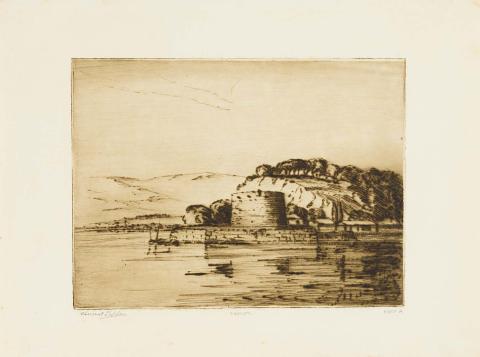 Artwork Toulon this artwork made of Drypoint on thick cream wove paper, created in 1930-01-01