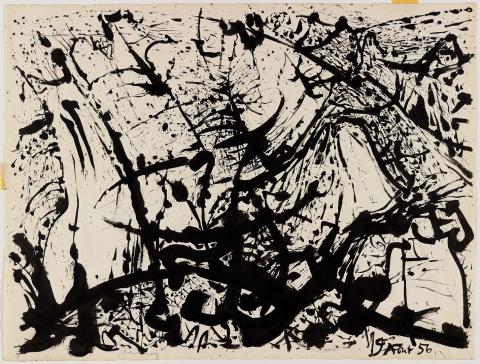 Artwork The forest this artwork made of Brush and ink on wove paper, created in 1956-01-01