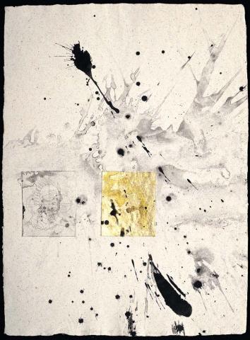 Artwork Brisbane - 3 this artwork made of Ink, drypoint and gold leaf on Indian handmade paper, created in 1993-01-01