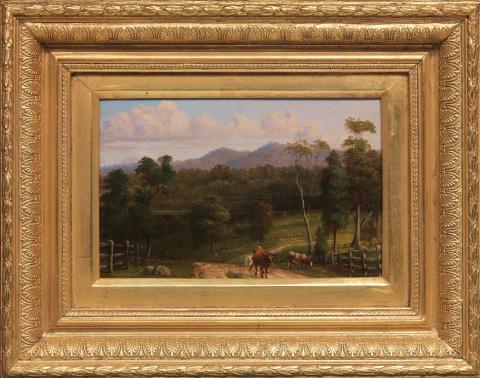 Artwork Enoggera Water Reserve this artwork made of Oil on canvas, created in 1887-01-01