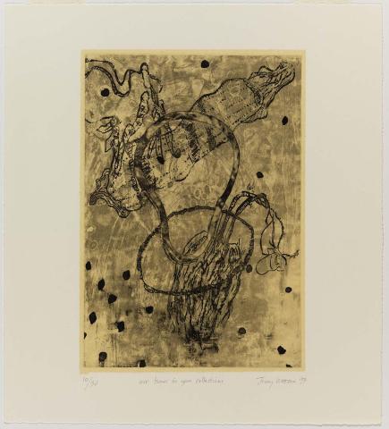 Artwork our bones in your collections this artwork made of Etching with chine collé
