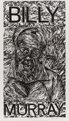 Artwork Billy Murray (from 'My grandfather' series) this artwork made of Woodcut on BFK Rives paper, created in 1994-01-01