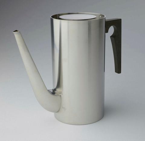 Artwork Coffee pot (1.5 litres) (from 'Cylinda Line' series) this artwork made of Brushed stainless steel with moulded plastic, created in 1964-01-01