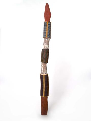 Artwork Tutini (Pole) this artwork made of Carved wood with natural pigments