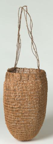 Artwork Mewana (Sedge grass basket) this artwork made of Twined sedge grass and bark fibre string with natural dyes, created in 2006-01-01