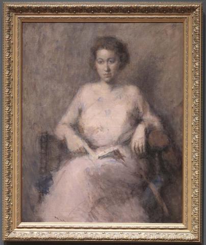Artwork Jeune femme en rose pâle (Young woman in pale pink) this artwork made of Oil on canvas, created in 1932-01-01