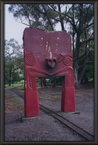 Artwork Rotorua (Gateway) (from 'The Homely' series 1997-2000) this artwork made of Type C photograph on paper mounted on foam board, created in 1999-01-01