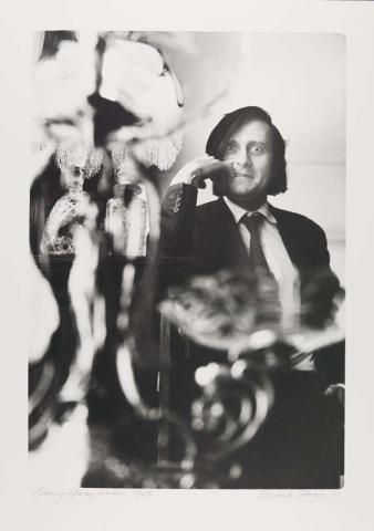 Artwork Barry Humphries, 1968 (from 'Portrait' series) this artwork made of Gelatin silver photograph
