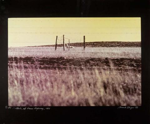 Artwork At Kalkalo, off Hume Highway, 1983 (from 'Swatches of the Australian landscape' series) this artwork made of Cibachrome photograph