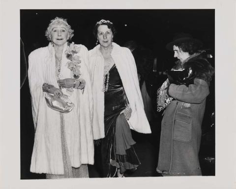 Artwork The critic (Mrs Leonora Warner & her mother, Mrs George Washington Cavanaugh, attending opening night at the Metropolitan Opera) this artwork made of Gelatin silver photograph on paper, created in 1943-01-01