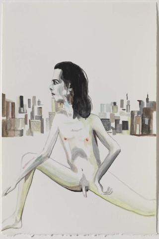 Artwork Nick Cave, yoga and NYC this artwork made of Watercolour and pencil on paper, created in 2008-01-01