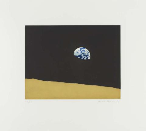 Artwork Earth from moon this artwork made of Colour aquatint on paper, created in 2006-01-01