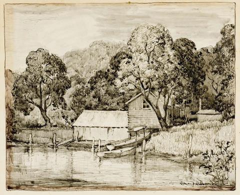 Artwork Norman Creek this artwork made of Pen and ink