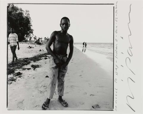 Artwork African journal, after a swim in the Indian Ocean, Dar es Salaam (from 'Indian Ocean Journals') this artwork made of Gelatin silver photograph on paper, created in 1996-01-01