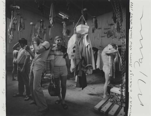 Artwork Miners, Australia (from 'Indian Ocean Journals') this artwork made of Gelatin silver photograph on paper, created in 1981-01-01