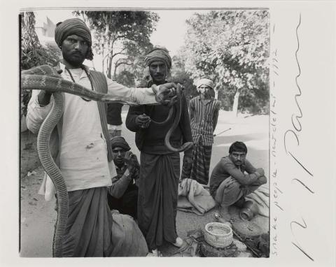 Artwork Snake charming guys, New Delhi, India (from 'Indian Ocean Journals') this artwork made of Gelatin silver photograph on paper, created in 1992-01-01