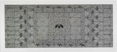 Artwork Urapun kai buai (One big kin) this artwork made of Linocut on paper, created in 2007-01-01