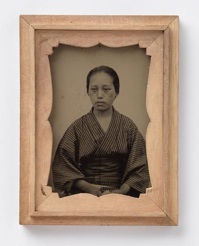 Artwork Portrait of Miwa Koshimune this artwork made of Ambrotype, created in 1888-01-01