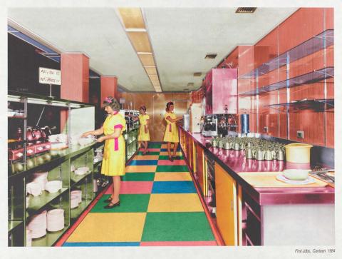 Artwork First jobs, canteen 1984 (from 'First jobs' series) this artwork made of Archival pigments